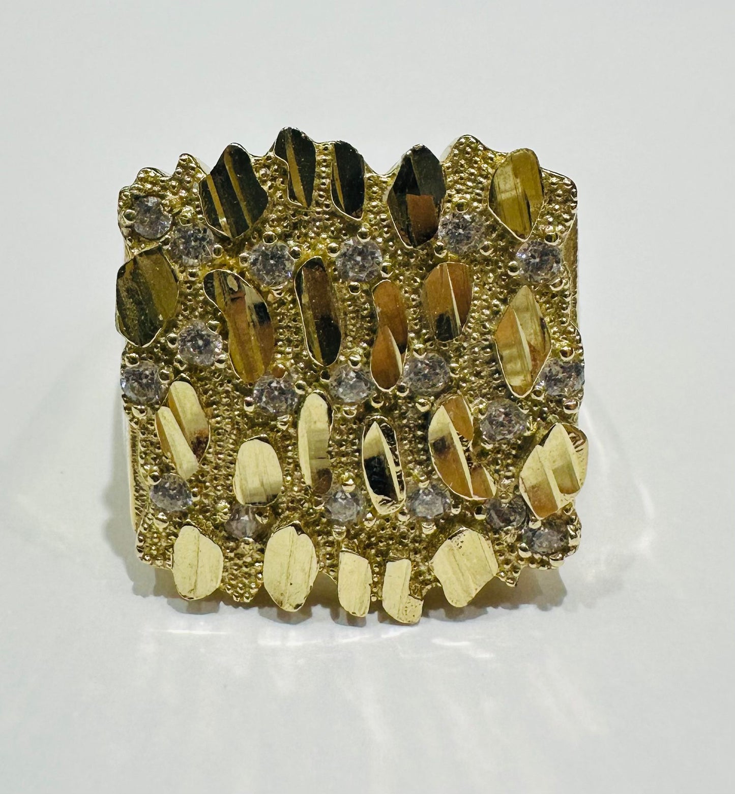 10K GOLD NUGGET RING- 7.4gm