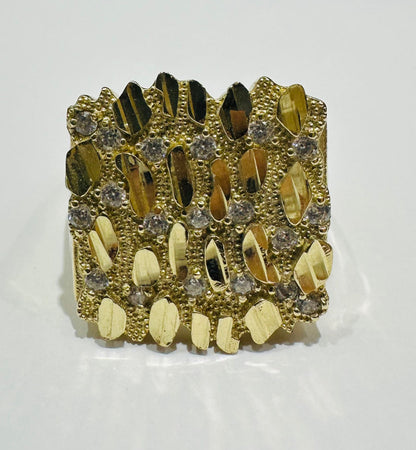 10K GOLD NUGGET RING- 7.4gm