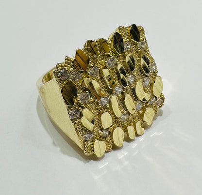 10K GOLD NUGGET RING- 7.4gm