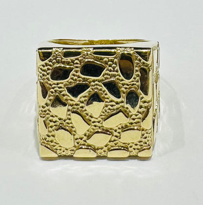 10K GOLD NUGGET RING- 4.9gm