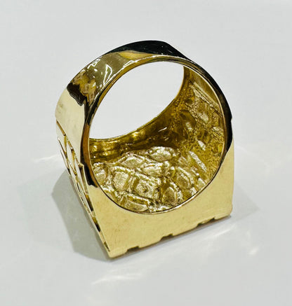 10K GOLD NUGGET RING- 4.9gm