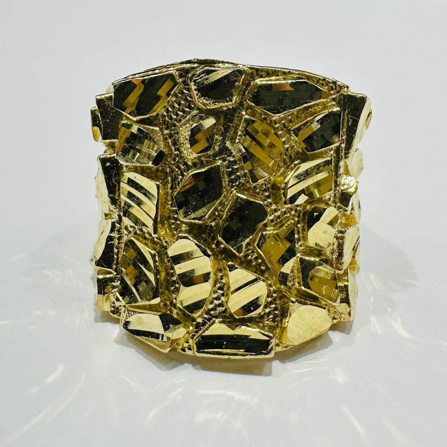10K GOLD NUGGET RING- 7.9gm