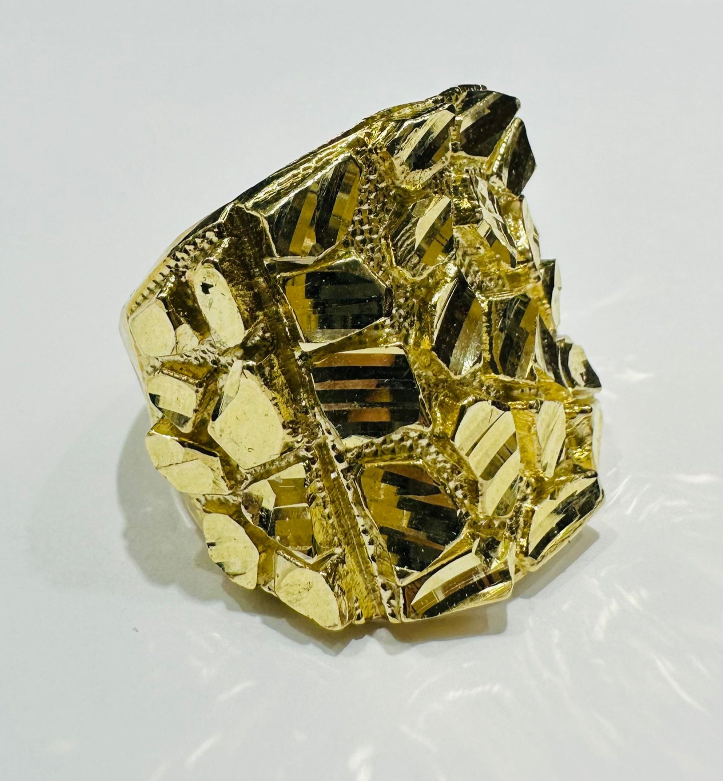 10K GOLD NUGGET RING- 7.9gm