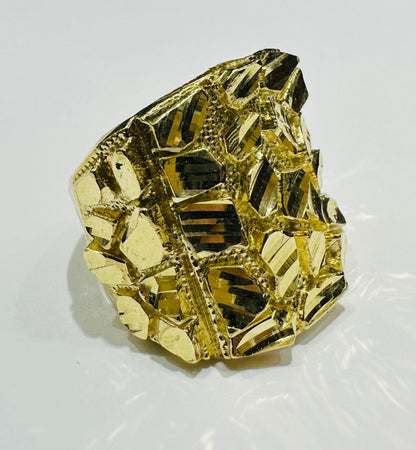 10K GOLD NUGGET RING- 7.9gm