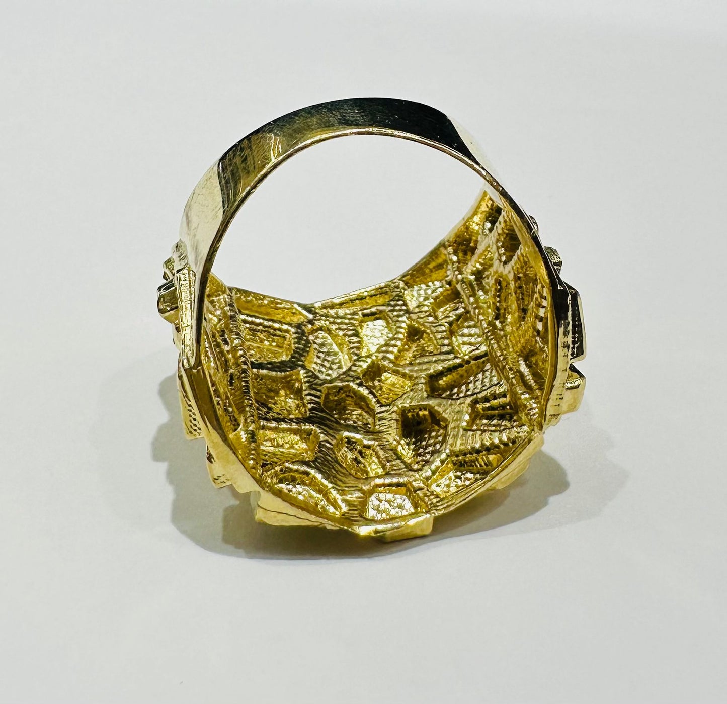 10K GOLD NUGGET RING- 7.9gm