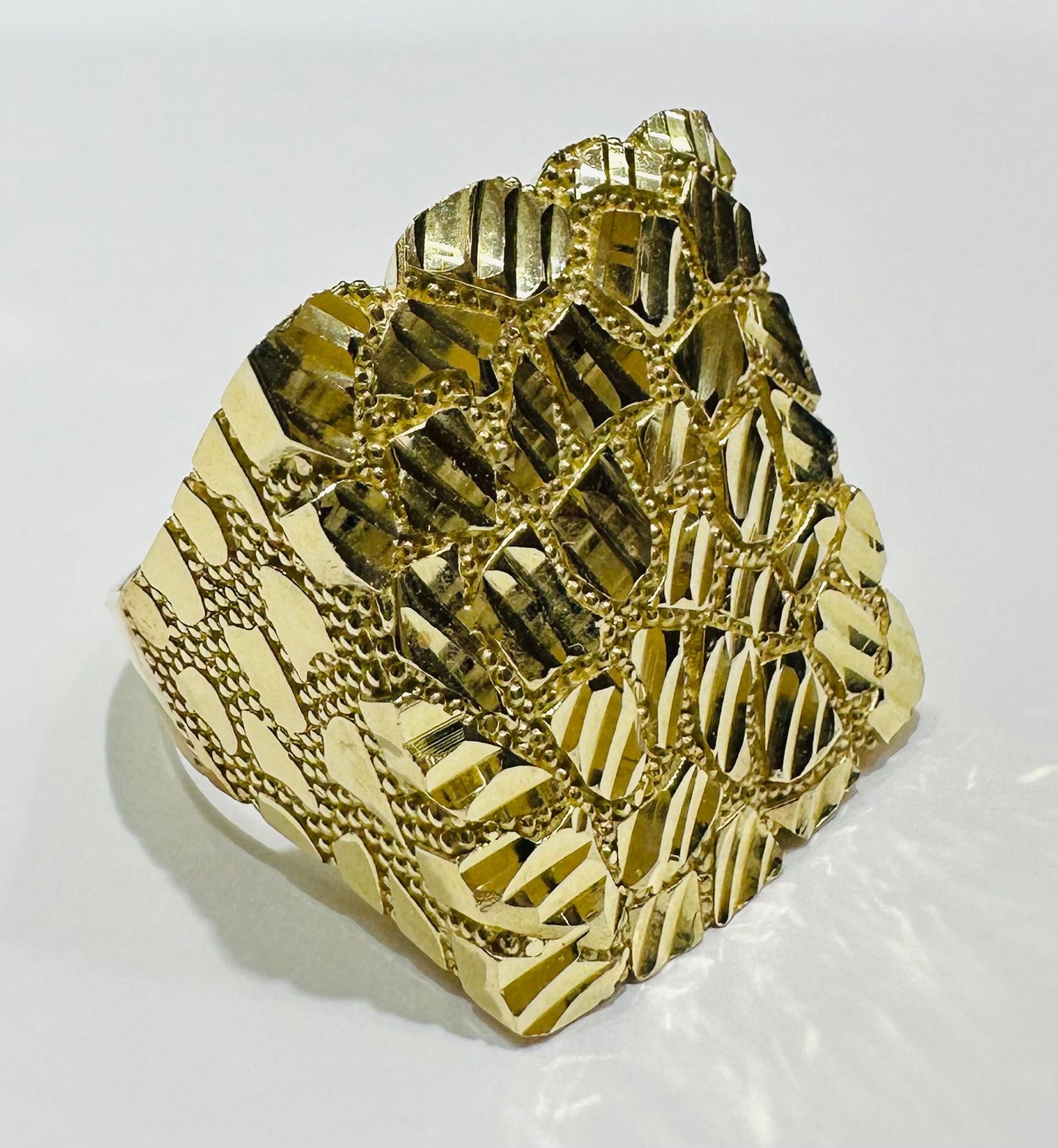 10K GOLD NUGGET RING- 10.0gm