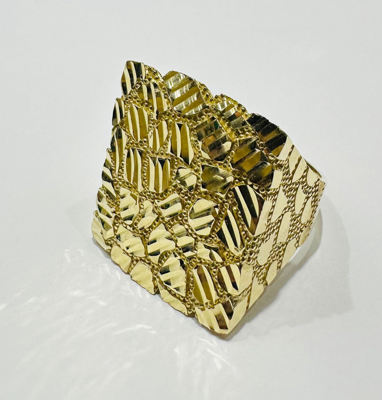 10K GOLD NUGGET RING- 10.0gm