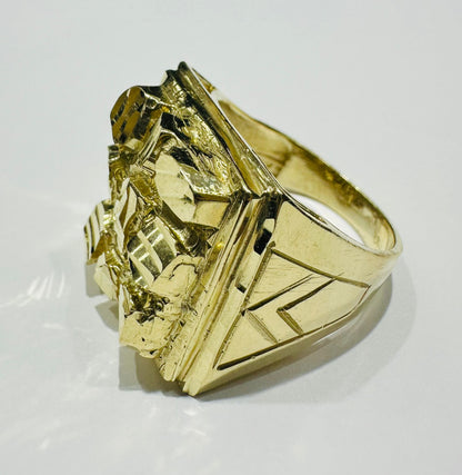 10K GOLD NUGGET RING- 13.9gm