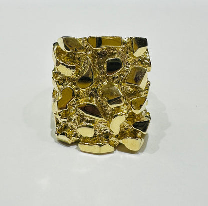 10K GOLD NUGGET RING- 20.5gm