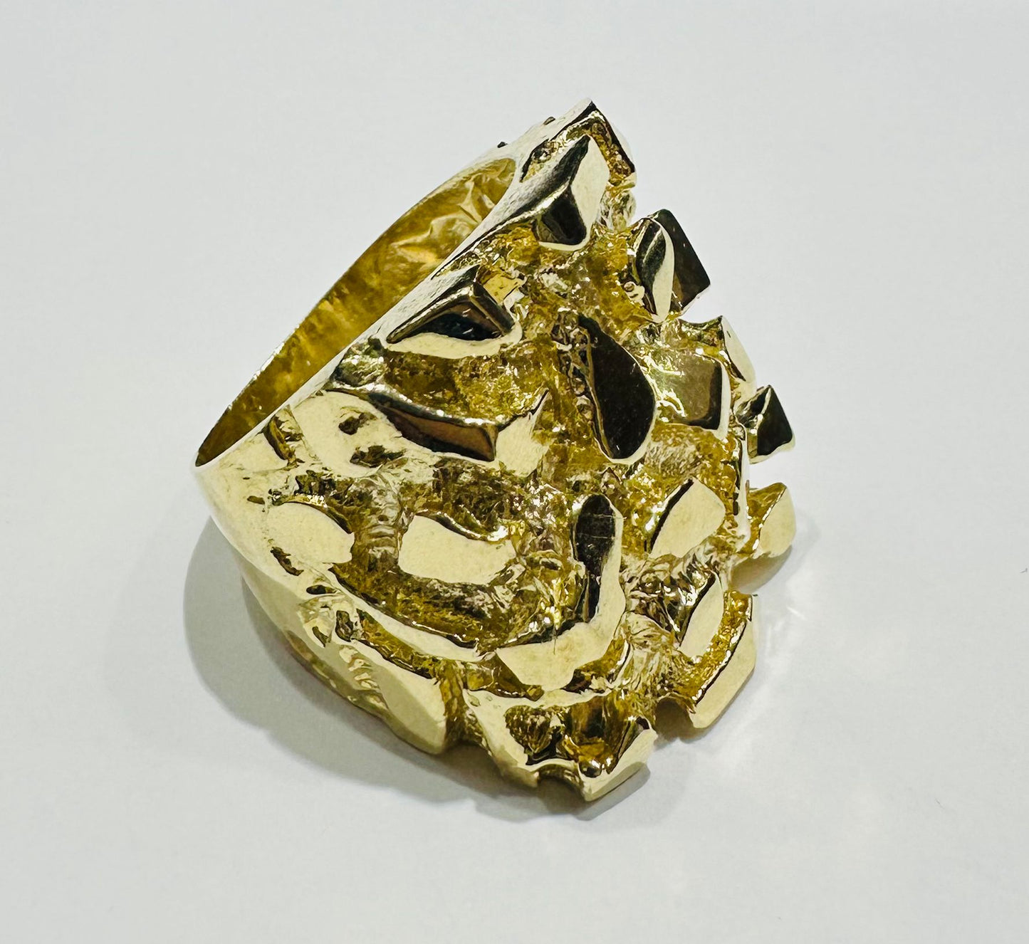 10K GOLD NUGGET RING- 20.5gm