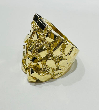 10K GOLD NUGGET RING- 20.5gm