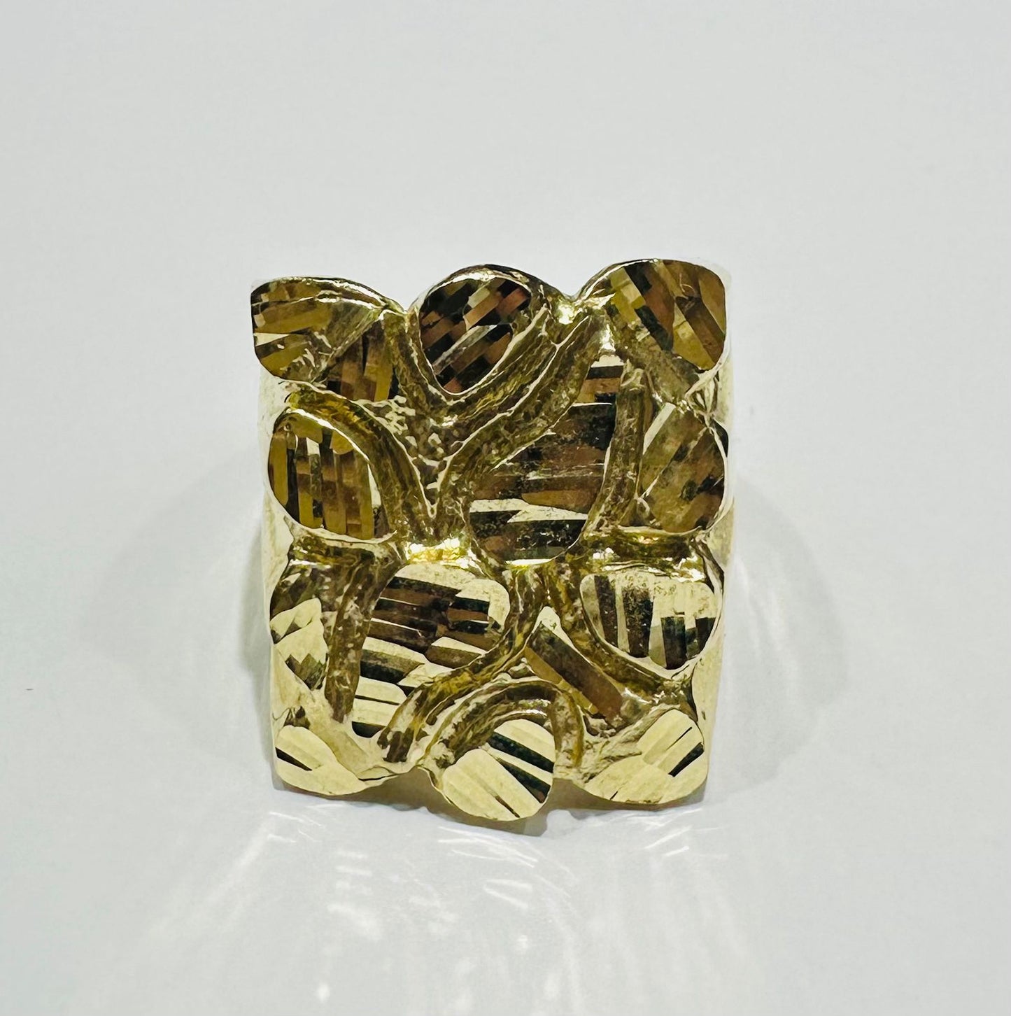 10K GOLD NUGGET RING- 13.5gm