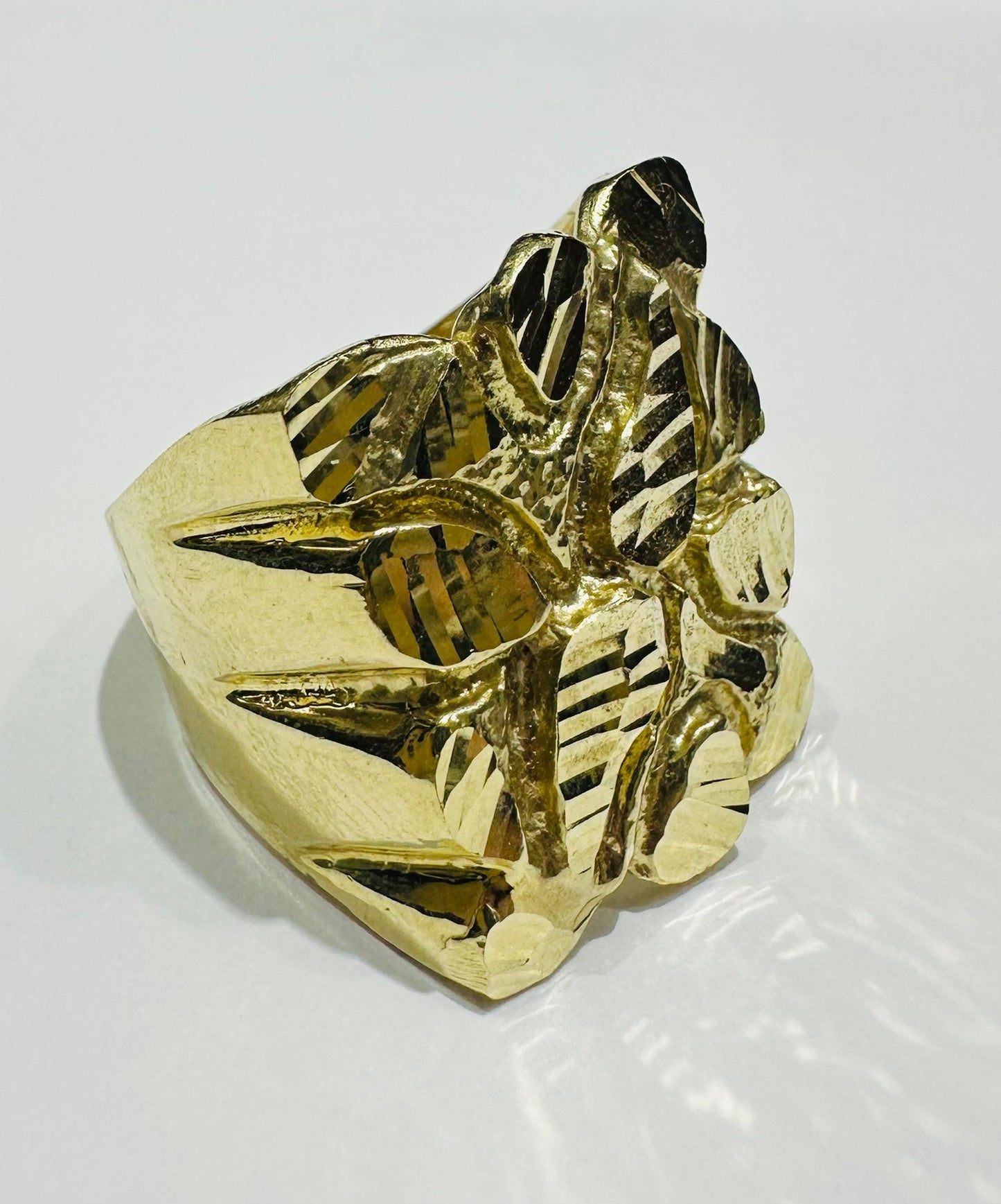 10K GOLD NUGGET RING- 13.5gm