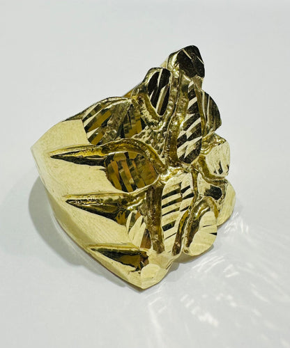 10K GOLD NUGGET RING- 13.5gm