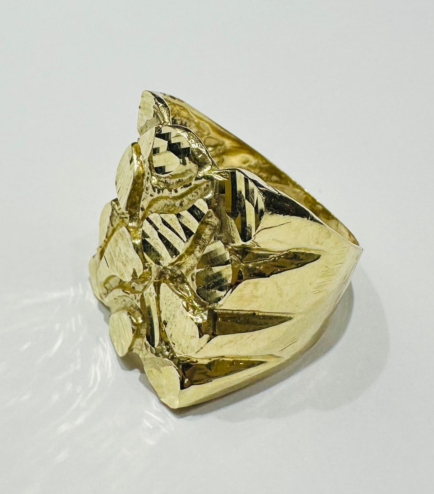 10K GOLD NUGGET RING- 13.5gm