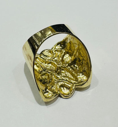 10K GOLD NUGGET RING- 13.5gm