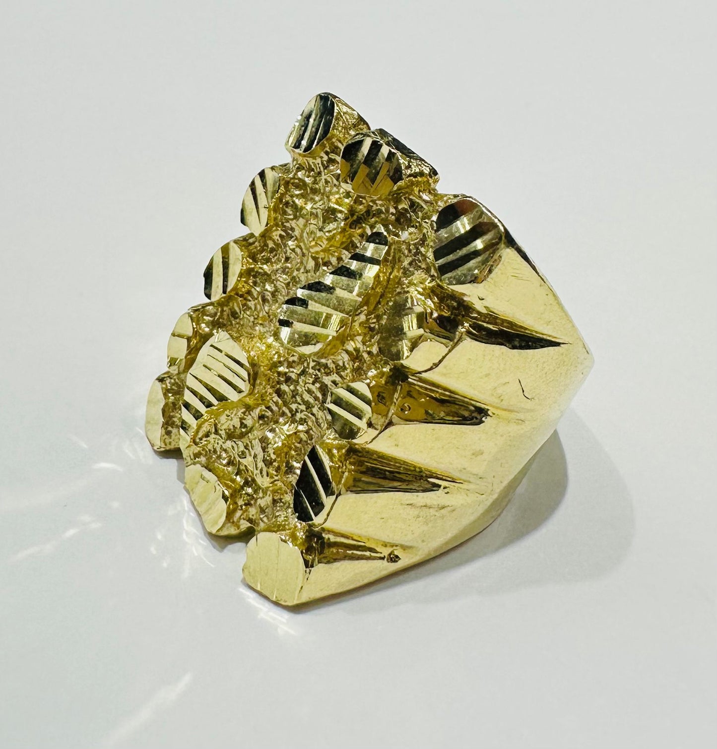 10K GOLD NUGGET RING- 18.2gm