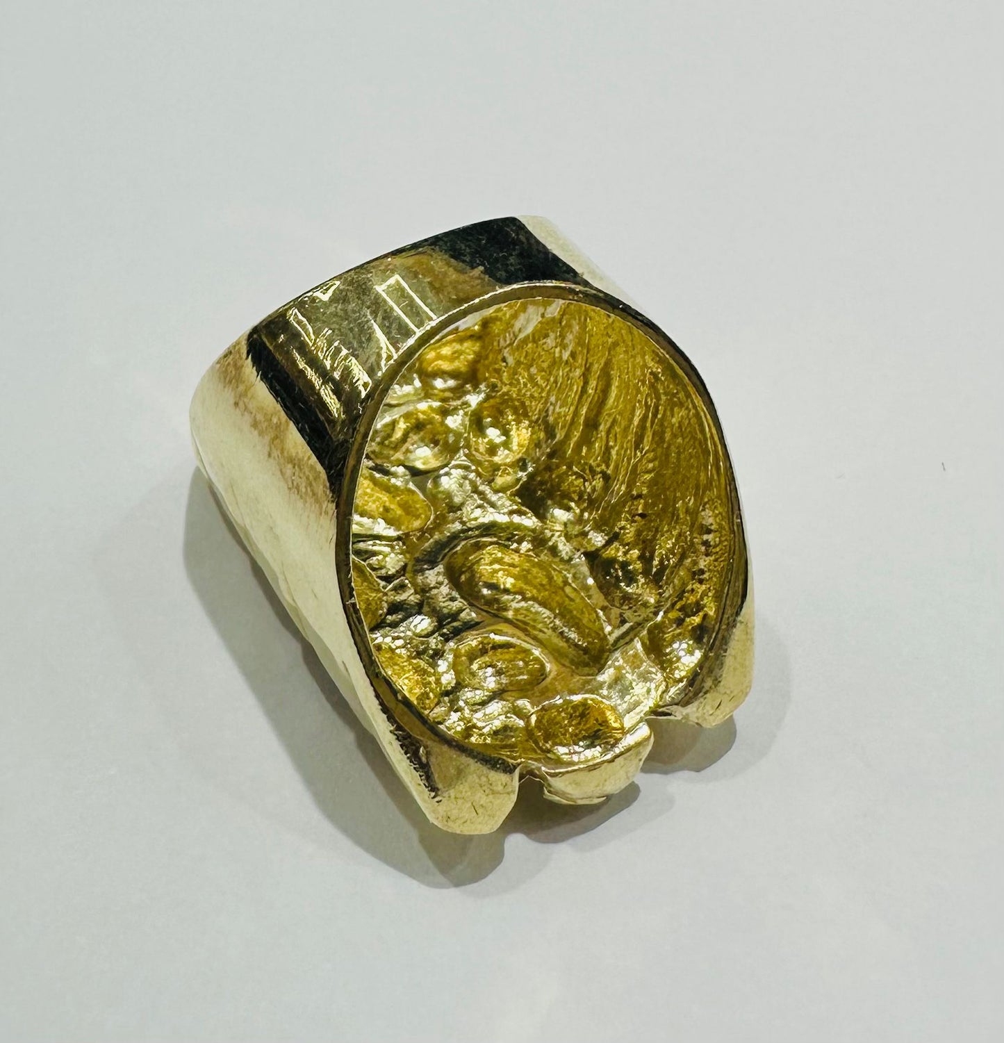 10K GOLD NUGGET RING- 18.2gm