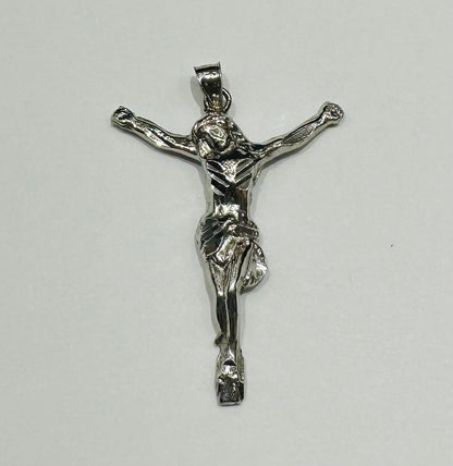 10K WHITE GOLD JESUS PENDANT- WEIGHT: 3.0gm
