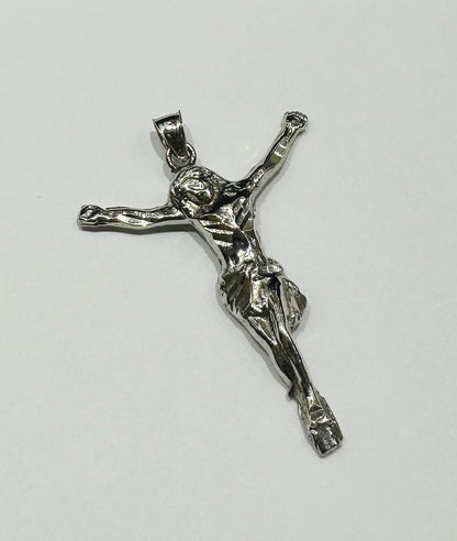 10K WHITE GOLD JESUS PENDANT- WEIGHT: 3.0gm