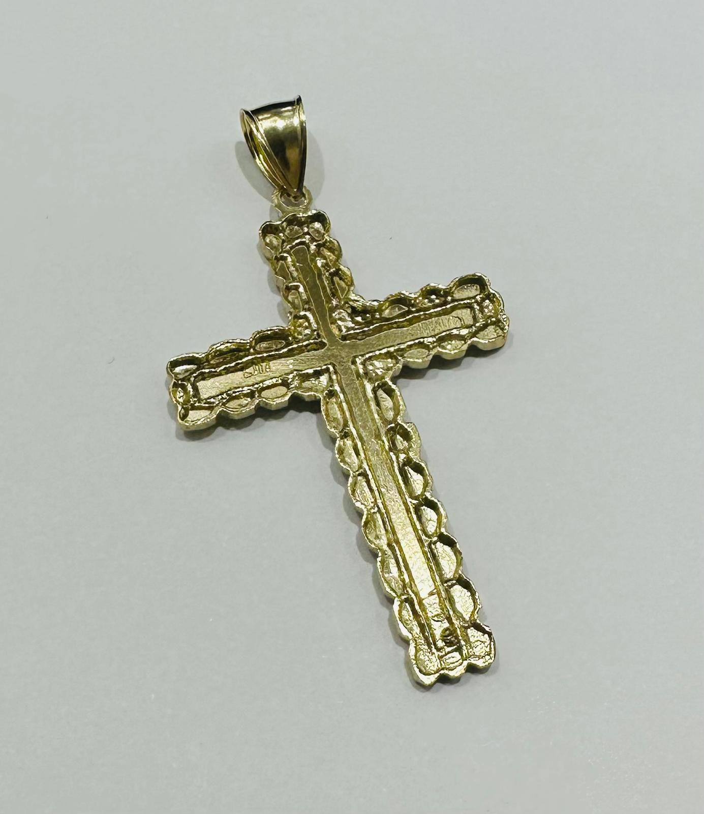 10K GOLD CROSS PENDANT- WEIGHT: 5.2gm
