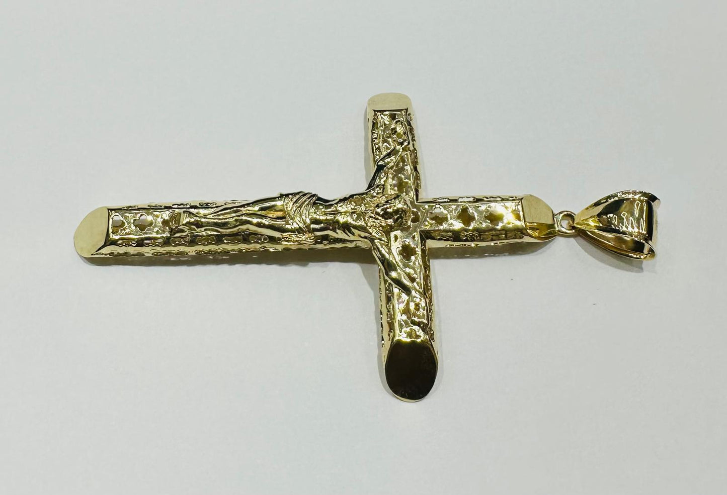 10K GOLD CROSS JESUS PENDANT- WEIGHT: 10.5gm