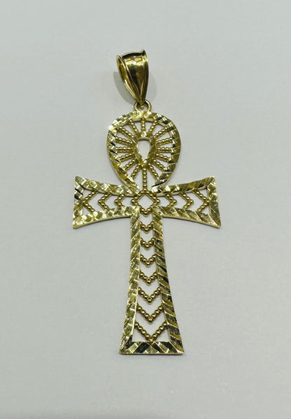 10K GOLD CROSS PENDANT- WEIGHT: 6.3gm