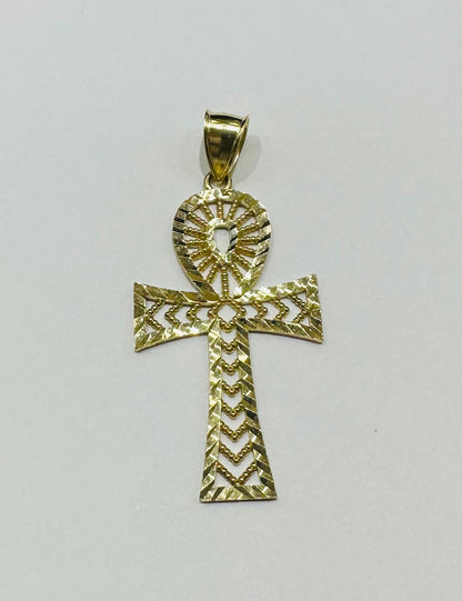 10K GOLD CROSS PENDANT- WEIGHT: 4.3gm