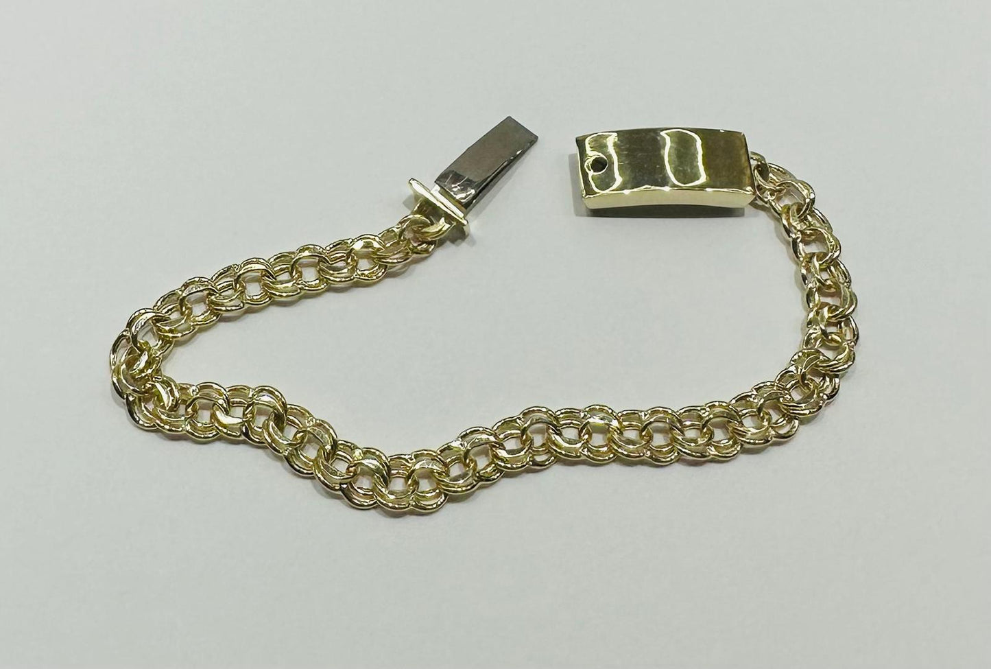 10K GOLD CHINO LINK CHAIN BRACELET- 7.2gm    7"   6.09mm