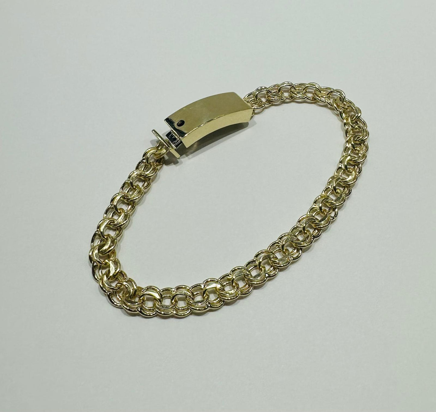 10K GOLD CHINO LINK CHAIN BRACELET- 7.2gm    7"   6.09mm