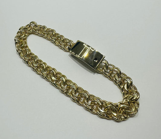 10K GOLD CHINO LINK CHAIN BRACELET- 16.4gm    8"   8.99mm