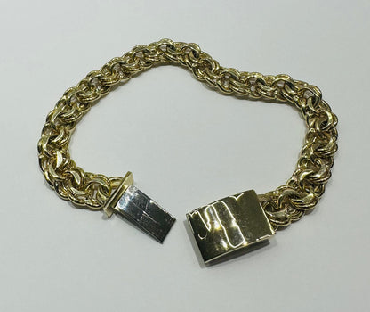 10K GOLD CHINO LINK CHAIN BRACELET- 21.2gm    9"    9.75mm