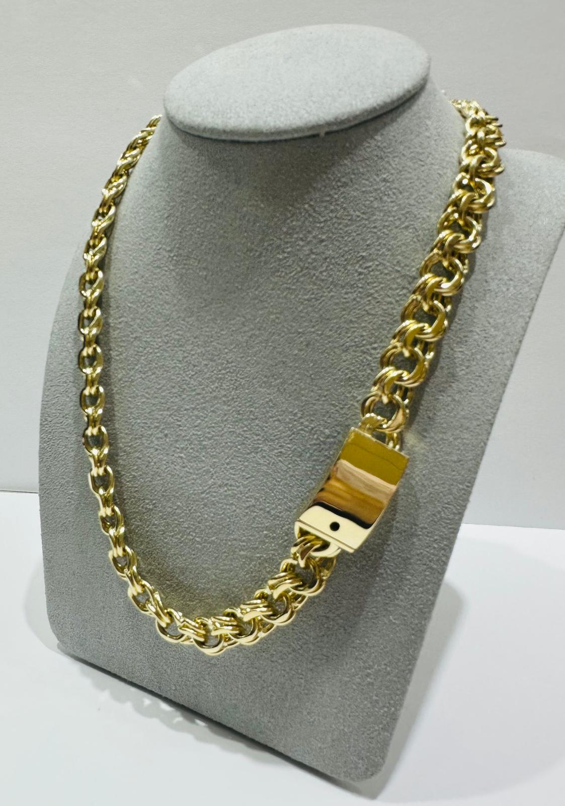 10K GOLD CHINO LINK CHAIN NECKLACE- 43.9gm    20"    9.52mm