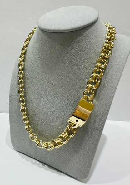10K GOLD CHINO LINK CHAIN NECKLACE- 43.9gm    20"    9.52mm
