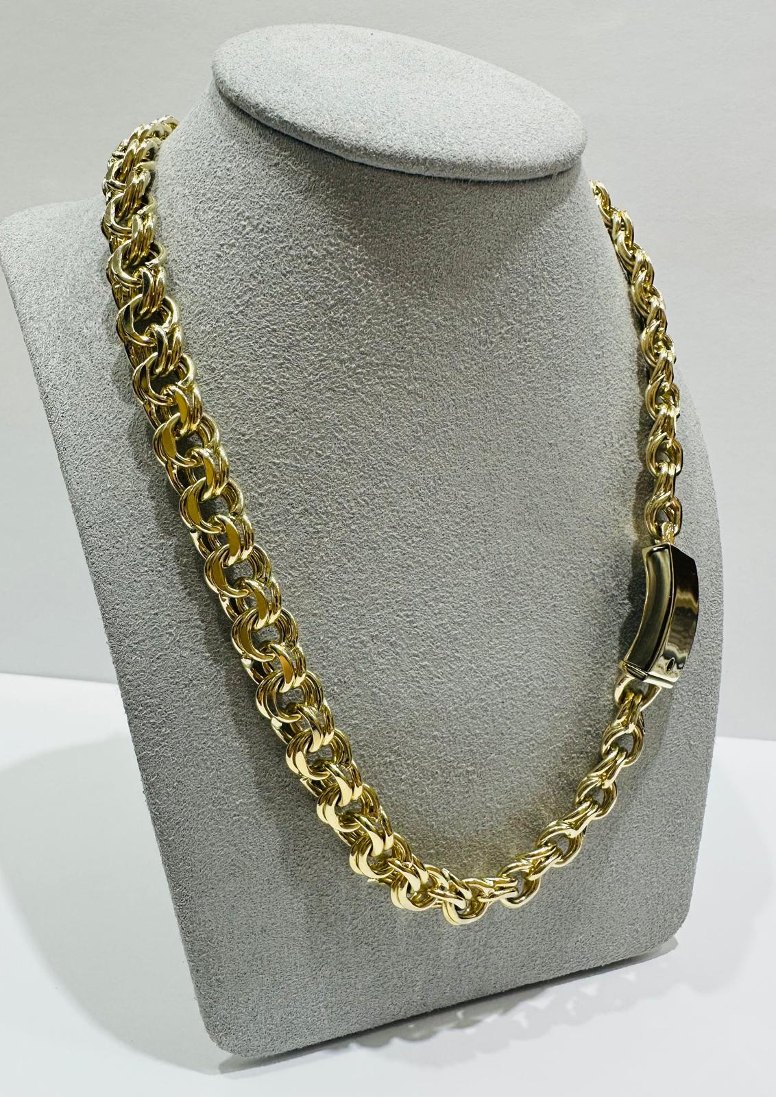 10K GOLD CHINO LINK CHAIN NECKLACE- 43.9gm    20"    9.52mm