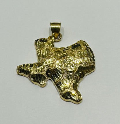 10K GOLD TEXAS NUGGET PENDANT-   WEIGHT: 5.6gm