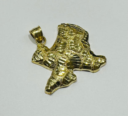 10K GOLD TEXAS NUGGET PENDANT-   WEIGHT: 5.6gm