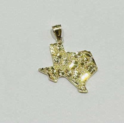 10K GOLD TEXAS NUGGET PENDANT-   WEIGHT: 5.9gm