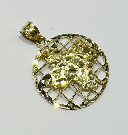 10K GOLD ROUND NUGGET TEXAS PENDANT-   WEIGHT: 1.6gm