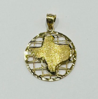 10K GOLD ROUND TEXAS PENDANT-   WEIGHT: 2.1gm