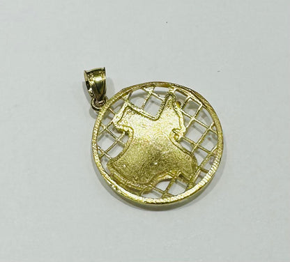 10K GOLD ROUND TEXAS PENDANT-   WEIGHT: 2.1gm