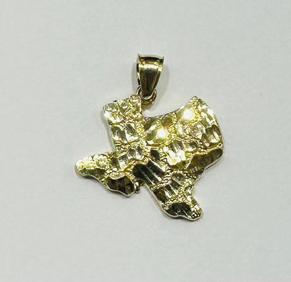 10K GOLD TEXAS NUGGET PENDANT-   WEIGHT: 1.7gm