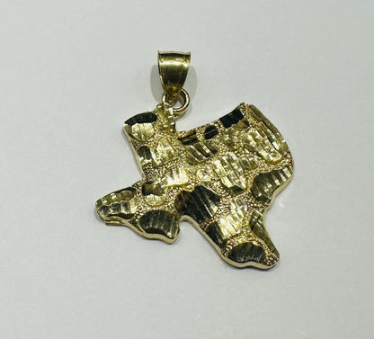 10K GOLD TEXAS NUGGET PENDANT-   WEIGHT: 3.5gm