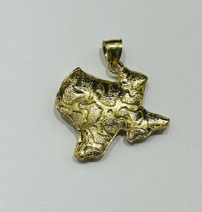 10K GOLD TEXAS NUGGET PENDANT-   WEIGHT: 3.5gm