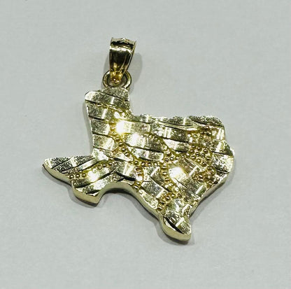 10K GOLD TEXAS NUGGET PENDANT-   WEIGHT: 2.3gm