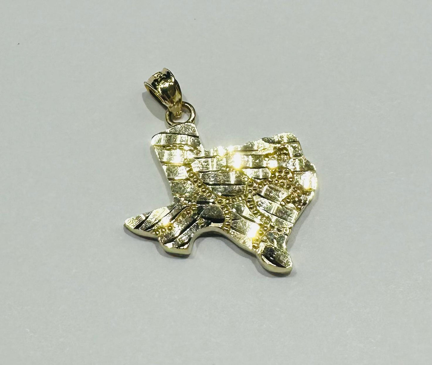 10K GOLD TEXAS NUGGET PENDANT-   WEIGHT: 2.3gm