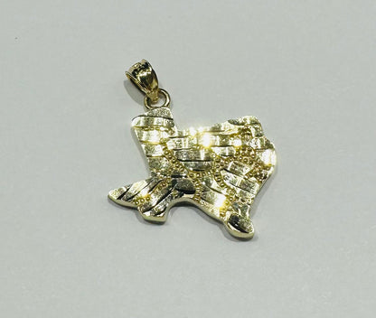 10K GOLD TEXAS NUGGET PENDANT-   WEIGHT: 2.3gm