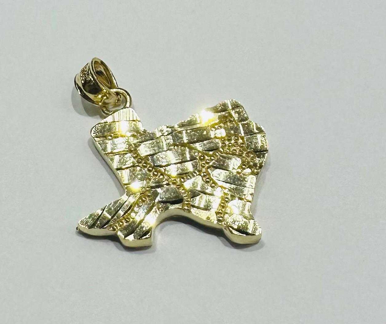 10K GOLD TEXAS NUGGET PENDANT-   WEIGHT: 2.3gm