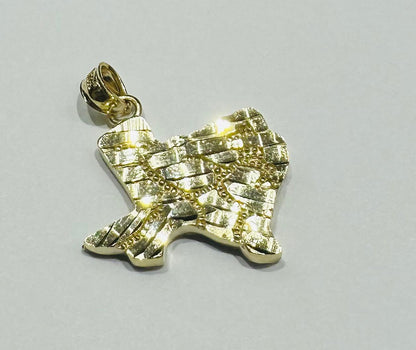 10K GOLD TEXAS NUGGET PENDANT-   WEIGHT: 2.3gm