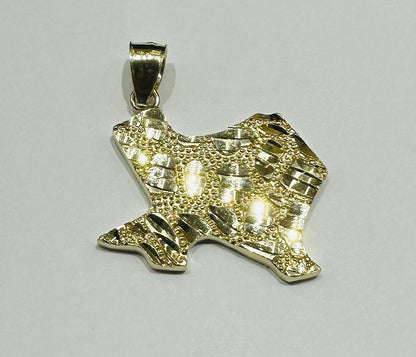 10K GOLD TEXAS NUGGET PENDANT-   WEIGHT: 3.5gm